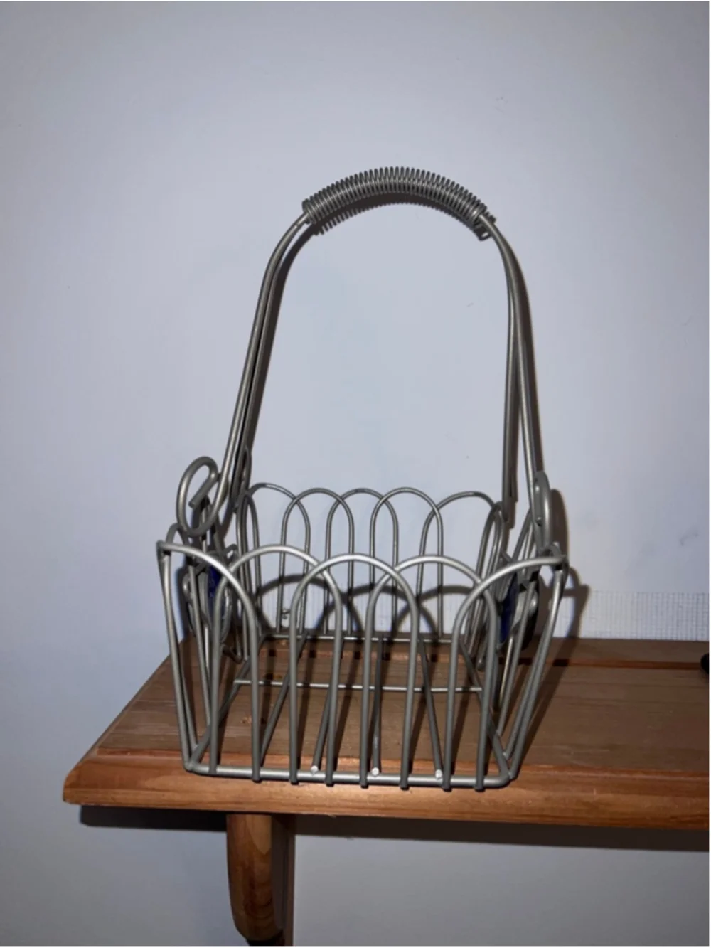 Vtg Celestial Wire Basket with Blue Glass Moon 90s WhimsyGoth